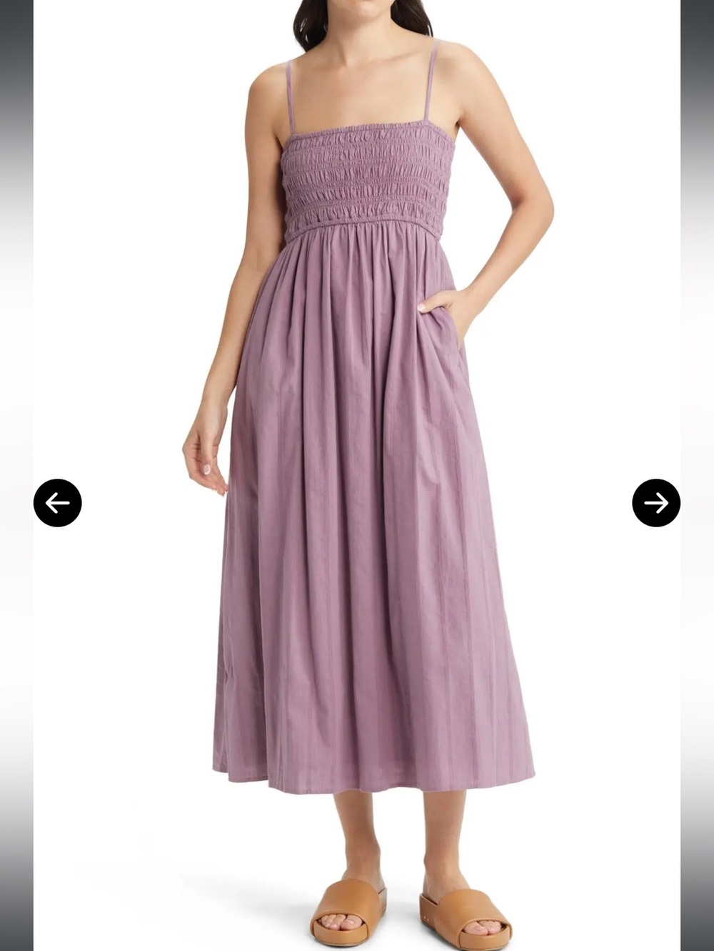 Madewell Sleeveless Theo Midi Dress XS Antique Purple